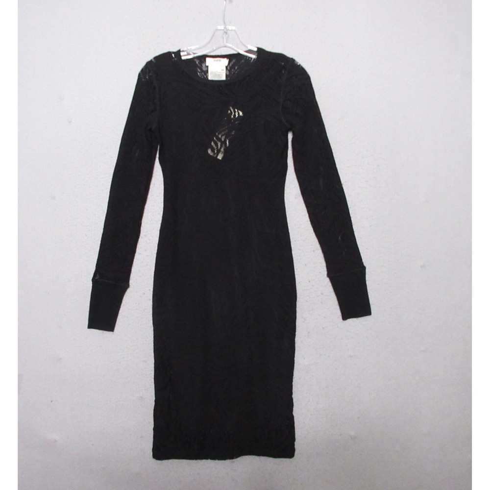 FUZZI Jean Paul Gaultier Black Bodycon Sheer Overlay Y2K Whimsigoth Grunge Italy